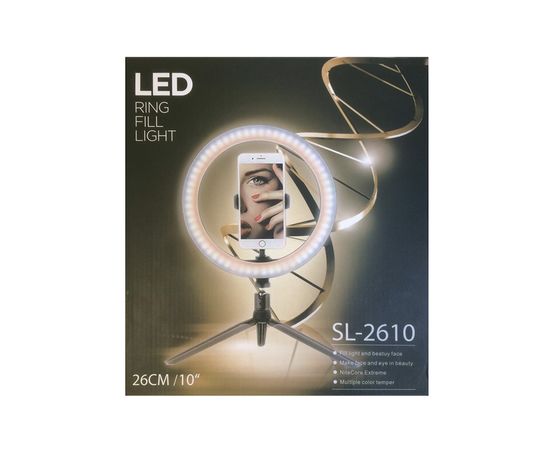 Кольцевая светодиодная лампа 26 см со штативом для профессиональной съемки Ring Fill Light (SL-2610) - Сервис Плюс Рус