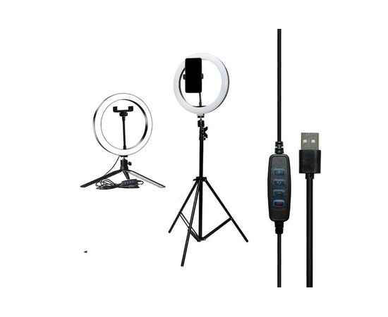 Кольцевая светодиодная лампа 26 см со штативом для профессиональной съемки Ring Fill Light (SL-2610) - Сервис Плюс Рус