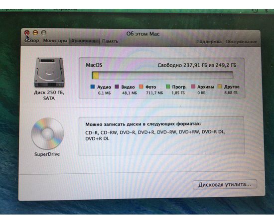 Apple MacBook (13 дюймов, середина 2010г) (intel core 2 duo 2,4GHz/2Gb/250Gb HDD) (A1342) Apple - Сервис Плюс Рус