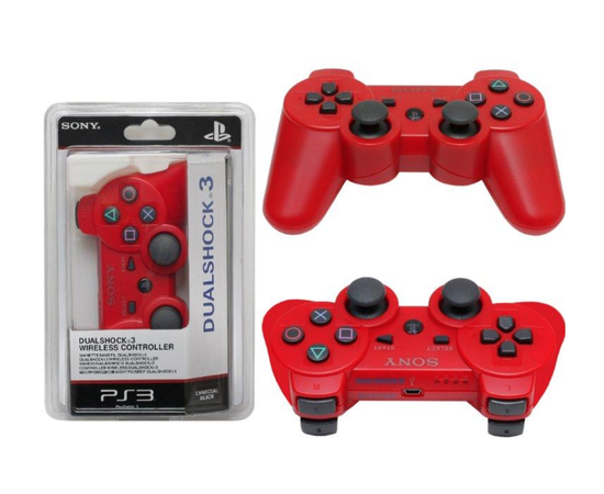 Беспроводной джойстик для Playstation 3 (PS3) (Bluetooth) - Красный - Сервис Плюс Рус