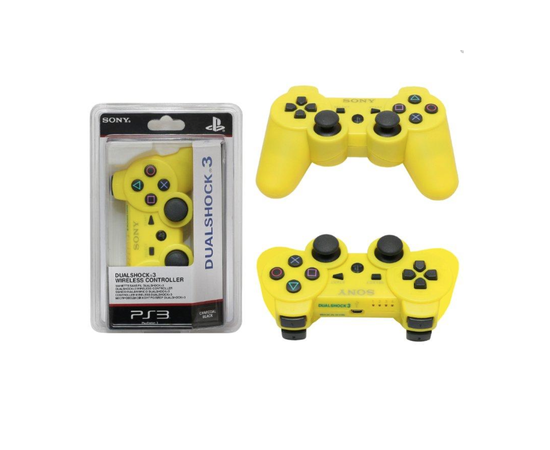 Беспроводной джойстик для Playstation 3 (PS3) (Bluetooth) - Желтый - Сервис Плюс Рус