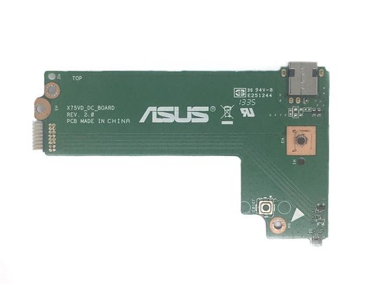 Asus X75A Дополнительная плата с разъемом питания и кнопкой включения (X75VD_DC_BOARD) (original) ASUS - Сервис Плюс Рус