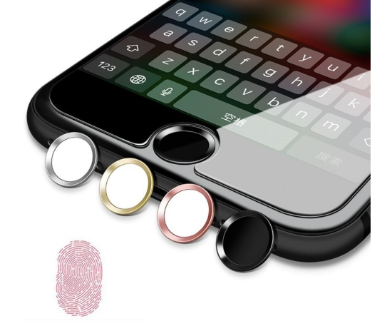 Наклейка с идентификацией отпечатков пальцев для iPhone 5S/6/6 Plus/6S/6S Plus/7/7Plus/8/8 Plus (черный, серебро. золото, розовое золото) Apple - Сервис Плюс Рус