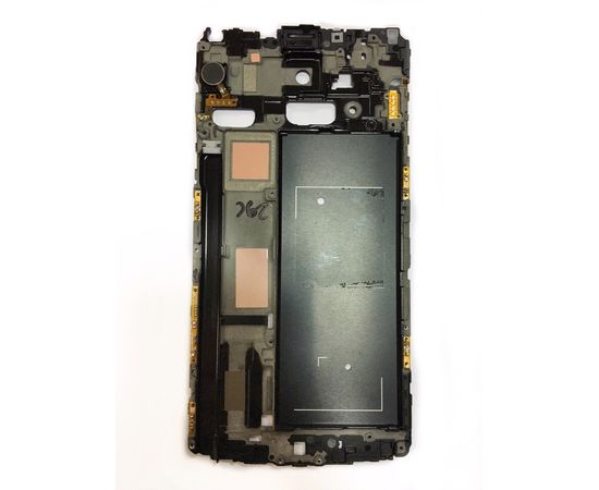 Samsung Galaxy Note 4 (SM-N910) Подложка дисплея в сборе с вибромотором и шлейфом боковых кнопок (снятый оригинал) Samsung - Сервис Плюс Рус