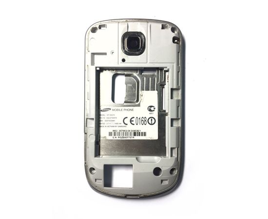 Samsung Galaxy Mini (GT-S5570) Средняя часть корпуса (снятый оригинал) - белый Samsung - Сервис Плюс Рус