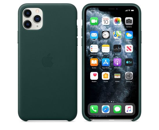 Чехол iPhone 11 Pro Max Leather Case - Forest Green Apple - Сервис Плюс Рус