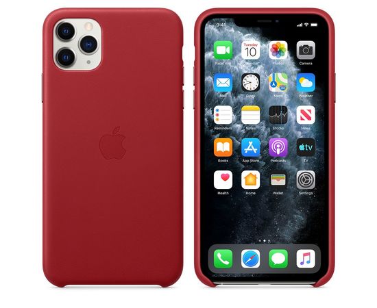 Чехол iPhone 11 Pro Max Leather Case - PRODUCT)RED Apple - Сервис Плюс Рус