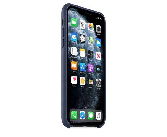 Чехол iPhone 11 Pro Max Leather Case - Midnight Blue Apple - Сервис Плюс Рус