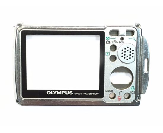 Olympus m725sw Задняя часть корпуса (Серебро) (original) Olympus - Сервис Плюс Рус