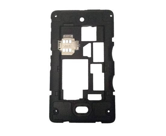 Nokia 501 Dual Sim (RM-902) Средняя часть корпуса (Черный) (original) Nokia - Сервис Плюс Рус