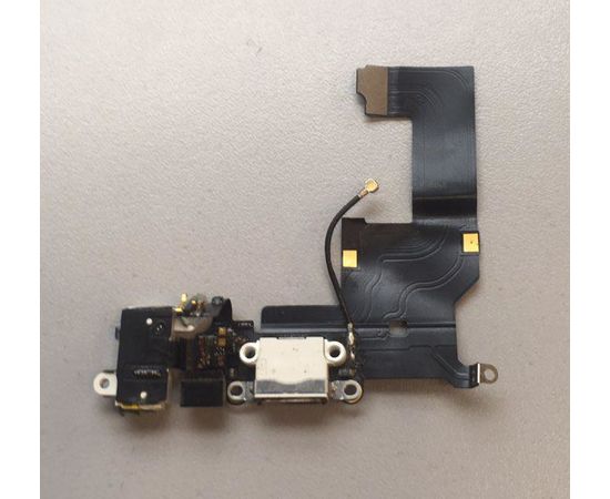 iPhone 5 Шлейф на системный разъем/разъем гарнитуры/микрофон (белый) (Оригинал) Apple - Сервис Плюс Рус