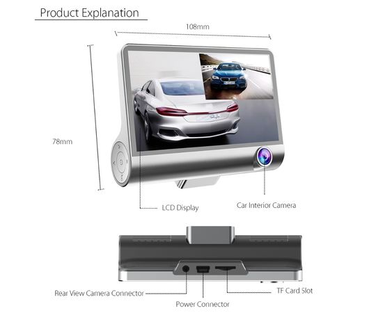 Видеорегистратор Z33 передняя + задняя камера - Сервис Плюс Рус