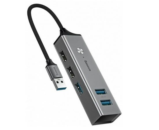 USB Хаб Baseus Cube USB to USB3.0*3+USB2.0*2 HUB Adapter CAHUB-C0G Baseus - Сервис Плюс Рус