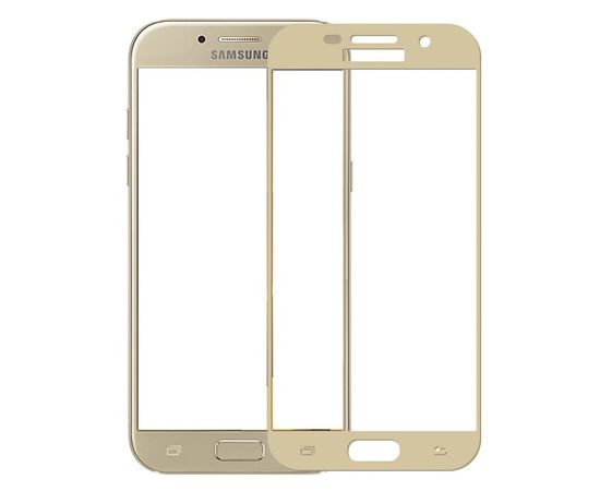 Защитное стекло Samsung A3 (2017) 0.3mm 3D - Золотой Samsung - Сервис Плюс Рус