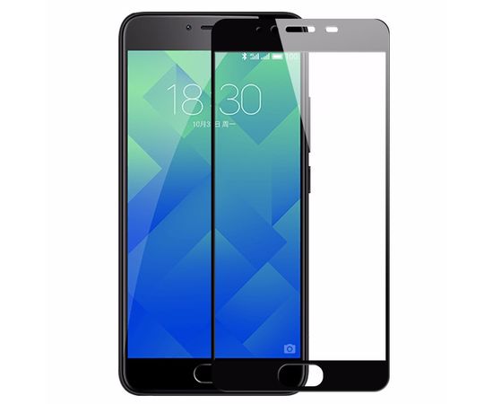 Защитное стекло Meizu M5 с рамкой - черный Meizu - Сервис Плюс Рус