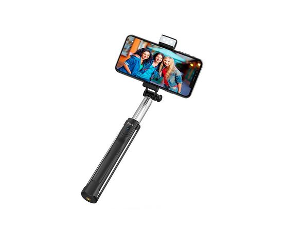 Селфи палка, штатив для телефона Bluetooth с подсветкой и пультом Hoco K10A, черный Hoco - Сервис Плюс Рус