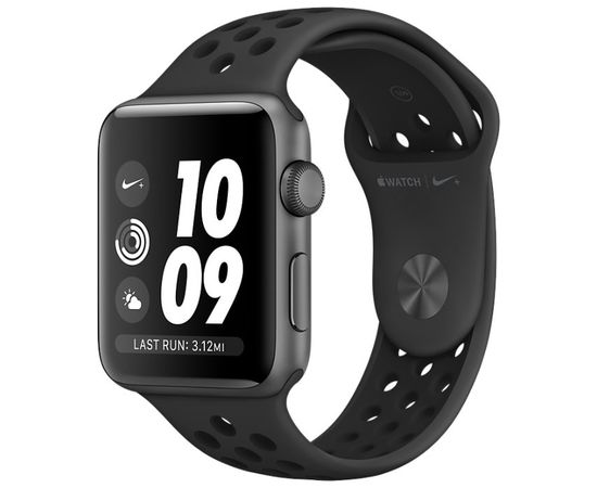 Apple Watch S3 42mm Space Gray Nike+ Aluminum Case with Black Sport Band Apple - Сервис Плюс Рус