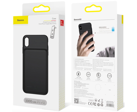 Чехол-аккумулятор Baseus 3300мАч Черный для iPhone X/XS Baseus - Сервис Плюс Рус