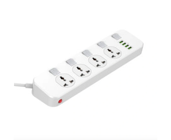 Сетевой фильтр LDNIO SC4408 Defender Series 2500W 4 розетки, 4 USB, 2м LDNIO - Сервис Плюс Рус