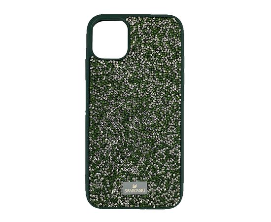 Силиконовый чехол-накладка со стразами SWAROVSKI для iPhone 12 Mini, Зелено-изумрудный - Сервис Плюс Рус
