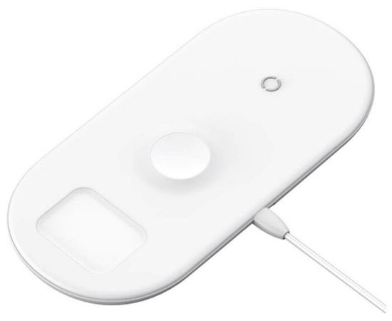 Беспроводная зарядка для телефона и Apple Watch/Pods быстрая Baseus Smart 3in1 (WX3IN1-C01) Baseus - Сервис Плюс Рус