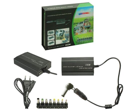 Блок питания AC/DC (12-24V,100W) автомобильный + сеть - Сервис Плюс Рус