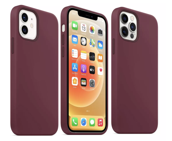 Чехол силиконовый для iPhone 12 Pro Max Silicone Case MagSafe Plum Apple - Сервис Плюс Рус