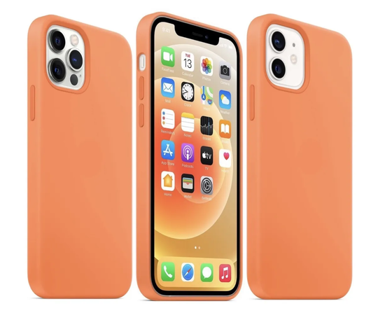 Чехол силиконовый для iPhone 12 Pro Max Silicone Case MagSafe Kumquat Apple - Сервис Плюс Рус