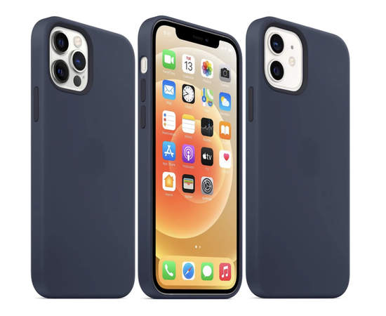 Чехол силиконовый для iPhone 12 / iPhone 12 Pro Silicone Case MagSafe Deep Navy Apple - Сервис Плюс Рус