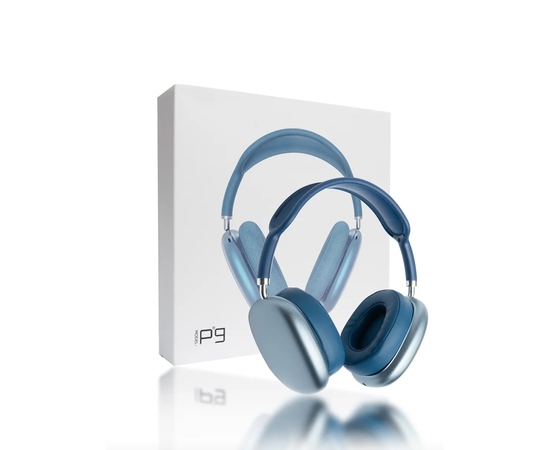Беспроводные Bluetooth наушники накладные P9, синий - Сервис Плюс Рус