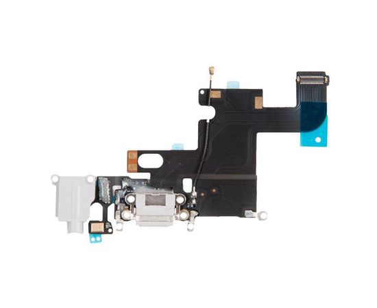 iPhone 6 Шлейф с разъёмом зарядки, микрофоном, разъемом гарнитуры и антенной (Белый) (org.) Apple - Сервис Плюс Рус