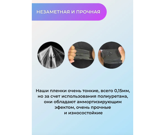 Полиуретановая, гидрогелевая (глянцевая) защитная плёнка для Apple Watch серия 1 / 2 / 3 42mm (6шт пленок в компелкте) PluseRus - Сервис Плюс Рус