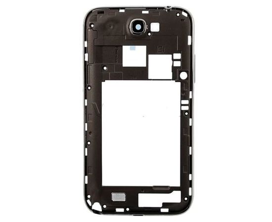 Samsung Galaxy Note II (GT-N7100) Средняя часть корпуса в сборе с боковыми клавишами (снятый оригинал) - черный Samsung - Сервис Плюс Рус