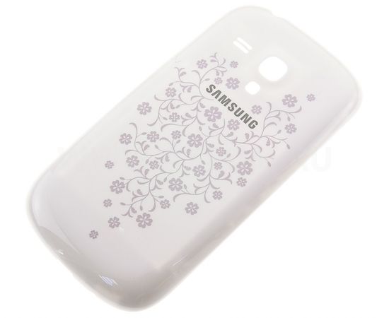 Samsung Galaxy S3 mini (GT-i8190) Задняя крышка (снятый оригинал) - белый в цветочек Samsung - Сервис Плюс Рус