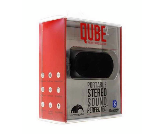 Внешний беспроводной динамик Matrix Cube Universal Stereo Bluetooth Speaker - Black - Сервис Плюс Рус