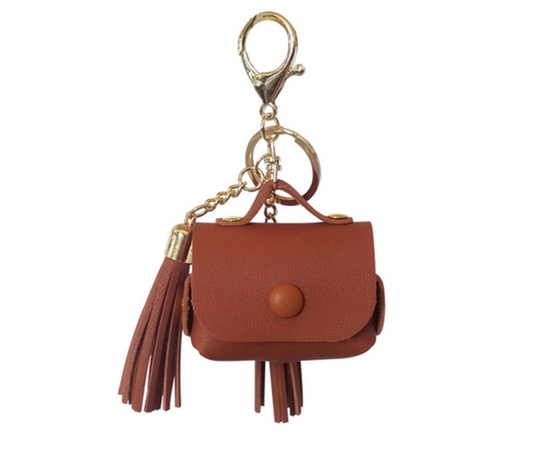 Чехол для AirPods Pro кисточка кожа - Коричневый - Сервис Плюс Рус