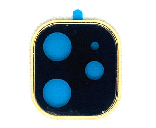 Защитное стекло для камеры iPhone 11 (полная проклейка, золотая рамка) - Сервис Плюс Рус