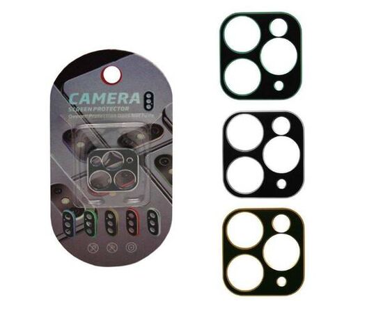 Защитное стекло для камеры iPhone 11 Pro / 11 Pro Max Metal Темно-Зеленые - Сервис Плюс Рус