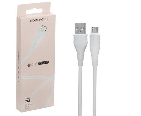 Кабель USB Micro USB BX18 2M 2.4A Borofone белый Borofone - Сервис Плюс Рус