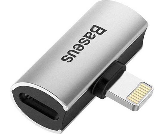 Переходник Lightning на 2 Lightning L46 Baseus серебро - Сервис Плюс Рус