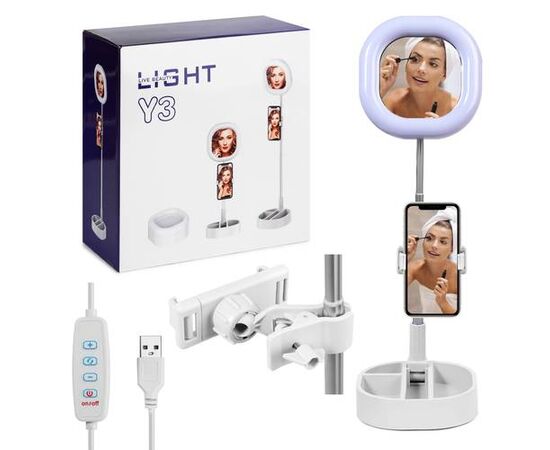 Селфи кольцо Y3 белый - Сервис Плюс Рус