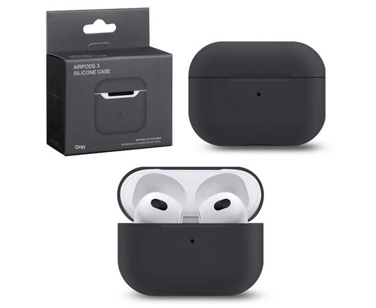 Силиконовый чехол Silicone Case для AirPods 3, Серый - Сервис Плюс Рус