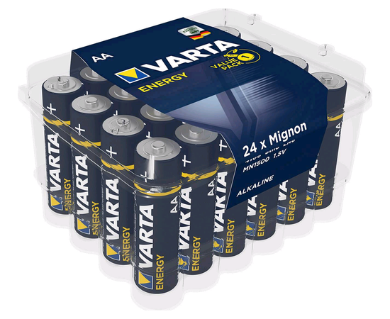 Батарейка Varta ENERGY LR6 AA BOX24 Alkaline 1.5V (4106) (за 1шт) - Сервис Плюс Рус