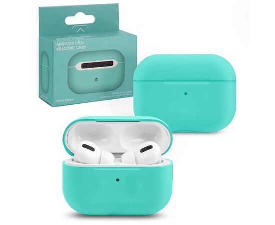 Силиконовый чехол Silicone Case Slim для AirPods Pro, Мятно-зеленый - Сервис Плюс Рус