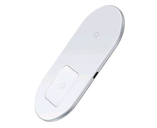 Беспроводное зарядное устройство WXJK-02 2 в 1 (для iPhone и AiPods PRO) кабель Type-C Baseus белое - Сервис Плюс Рус