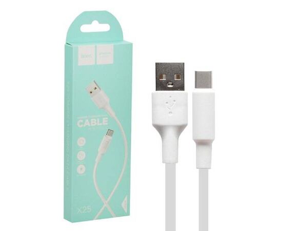Кабель USB Type-C X25 1m HOCO белый - Сервис Плюс Рус
