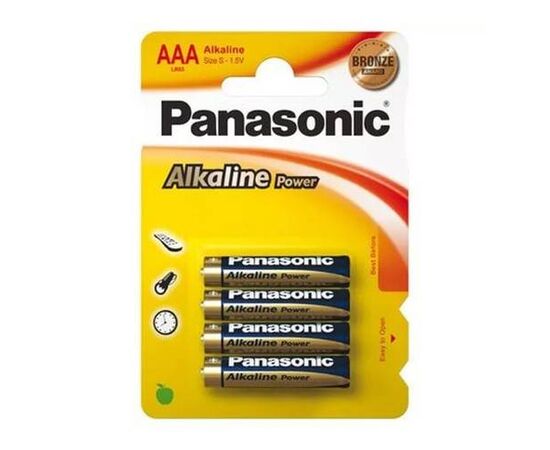 Батарейка щелочная PANASONIC LR03 (AAA) Alkaline 1.5В бл/4 - Сервис Плюс Рус