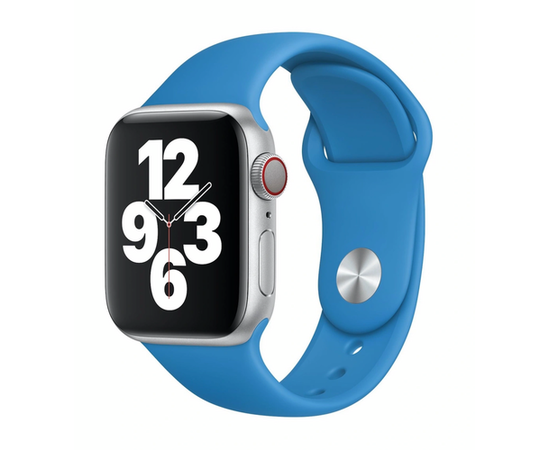 Силиконовый спортивный ремешок для Apple Watch (series 1-6) 38/40mm - Sky Blue (№4) - Сервис Плюс Рус