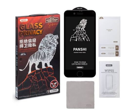 Защитное стекло iPhone 7/8 Private Emperor Series GL-53 REMAX черное - Сервис Плюс Рус