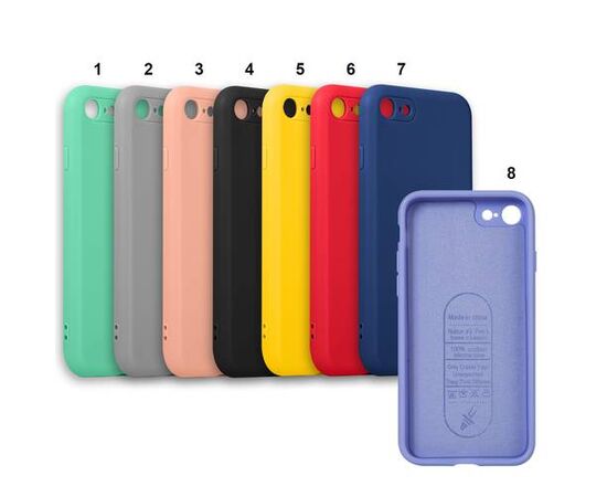 Cиликон iPhone SE(2020) NANO 2.0 mm (с магнитом) С LOGO - синий №7 - Сервис Плюс Рус